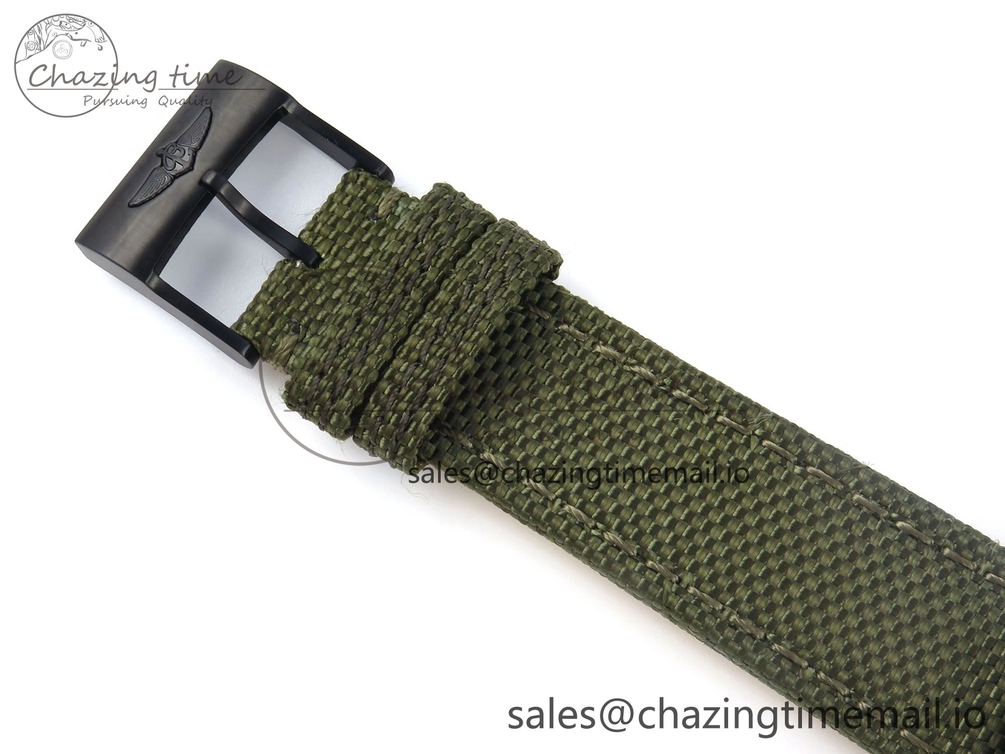 Avenger Chrono 45mm TF 1:1 Best Edition Green Dial on Green Nylon Strap A7750