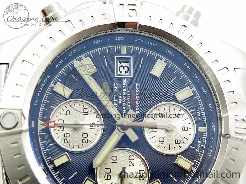 Avenger Chronograph 43mm SS B12F Best Edition Blue Dial on SS Bracelet A7750