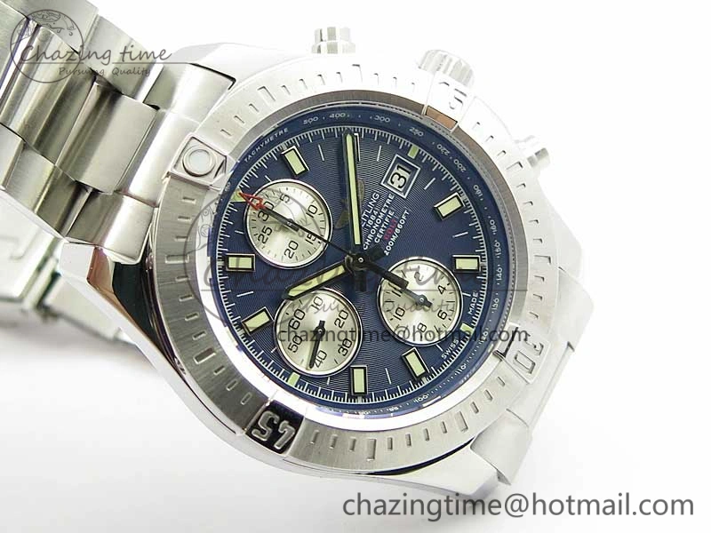Avenger Chronograph 43mm SS B12F Best Edition Blue Dial on SS Bracelet A7750