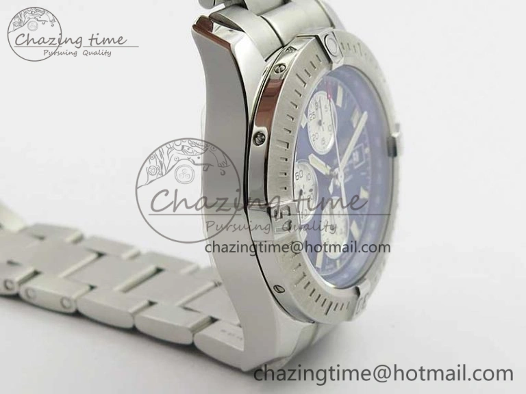 Avenger Chronograph 43mm SS B12F Best Edition Blue Dial on SS Bracelet A7750