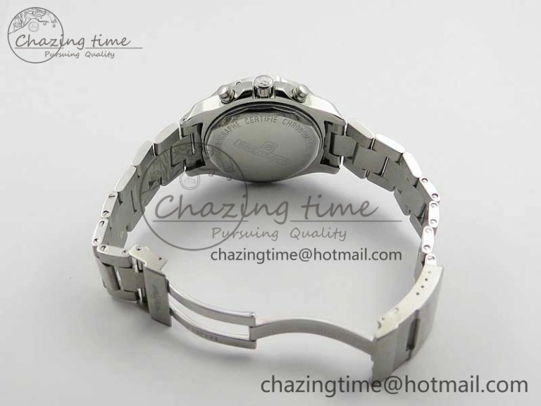Avenger Chronograph 43mm SS B12F Best Edition White Dial on SS Bracelet A7750
