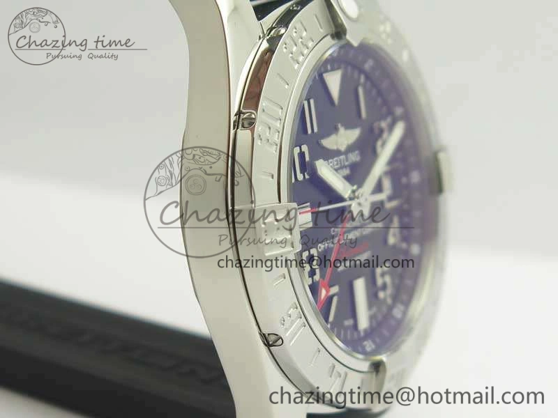Avenger GMT A32390 SS GF 1:1 Best Edition Black Dial On Rubber Strap A2836