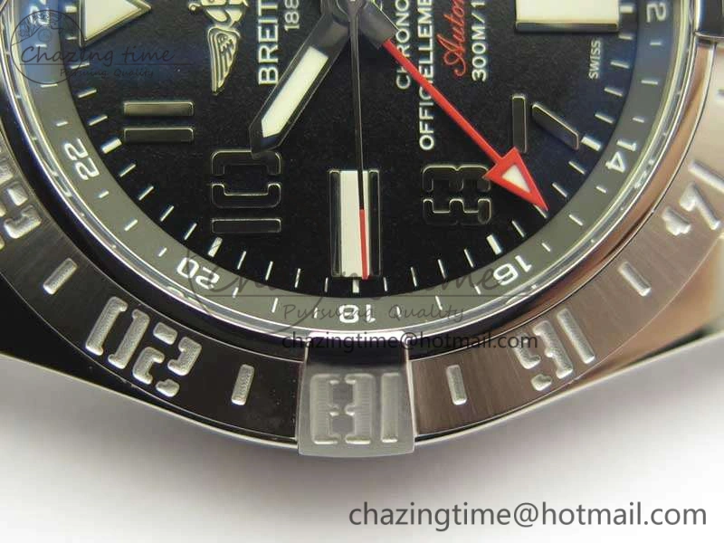 Avenger GMT A32390 SS GF 1:1 Best Edition Black Dial On Rubber Strap A2836