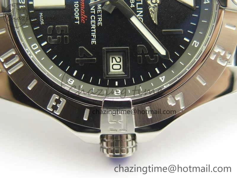 Avenger GMT A32390 SS GF 1:1 Best Edition Black Dial On Rubber Strap A2836