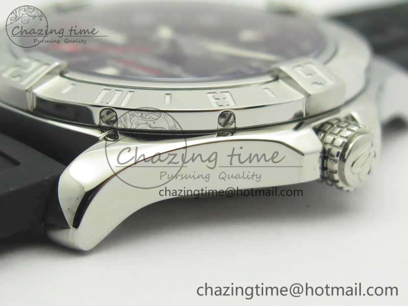 Avenger GMT A32390 SS GF 1:1 Best Edition Black Dial On Rubber Strap A2836