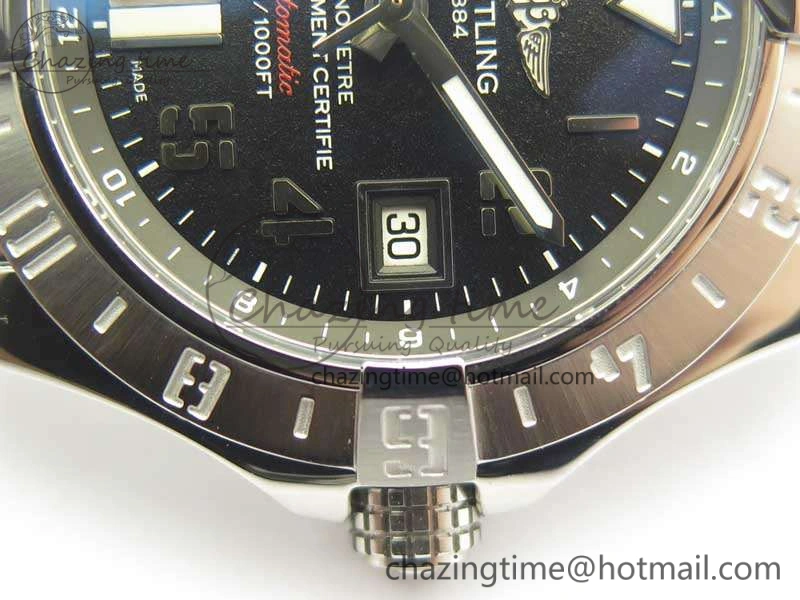 Avenger GMT A32390 SS GF 1:1 Best Edition Black Dial On SS Bracelet A2836