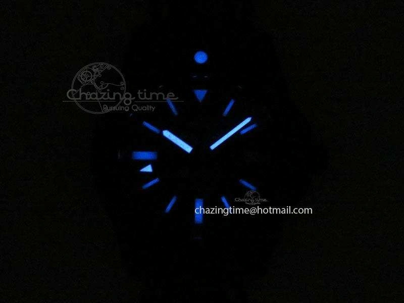 Avenger GMT DLC Black Stick Marker Textured Dial Black Inner Bezel On Leather Strap A2836
