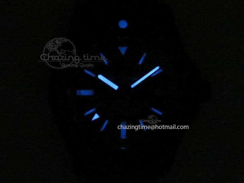 Avenger GMT DLC Black Stick Marker Textured Dial Red Inner Bezel On Leather Strap A2836