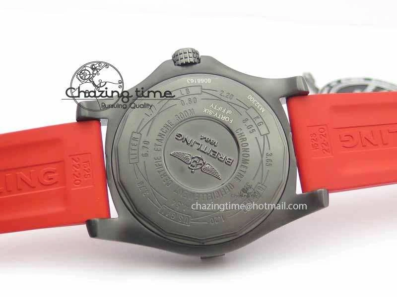 Avenger GMT DLC GF Best Edition Black Forged Carbon Dial On Red Rubber Strap A2836