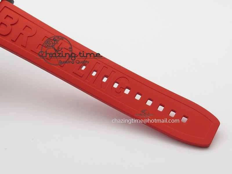 Avenger GMT DLC GF Best Edition Black Forged Carbon Dial On Red Rubber Strap A2836