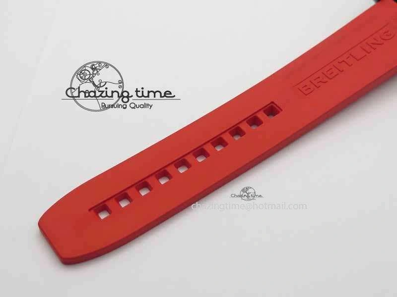 Avenger GMT DLC GF Best Edition Black Forged Carbon Dial On Red Rubber Strap A2836