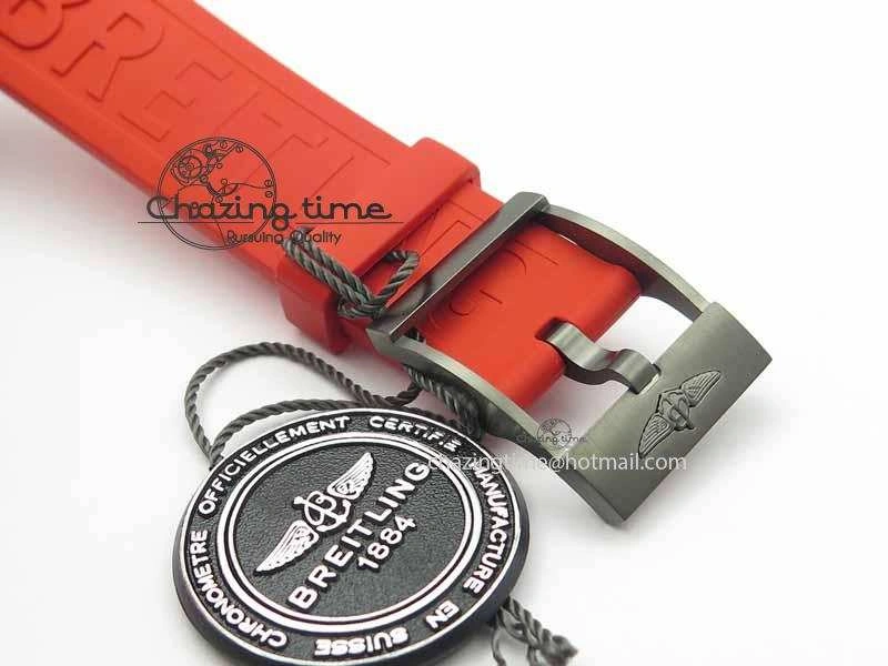 Avenger GMT DLC GF Best Edition Black Forged Carbon Dial On Red Rubber Strap A2836