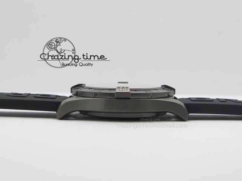 Avenger GMT DLC GF Best Edition Black Sticks Marker Dial On Rubber Strap A2836