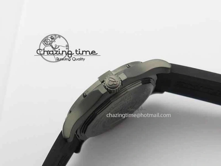 Avenger GMT DLC GF Best Edition Black Sticks Marker Dial On Rubber Strap A2836