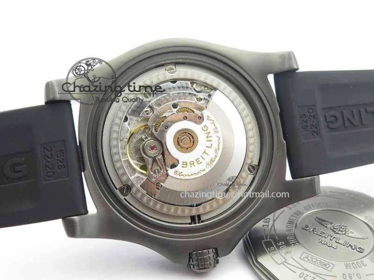 Avenger GMT DLC GF Best Edition Black Sticks Marker Dial On Rubber Strap A2836
