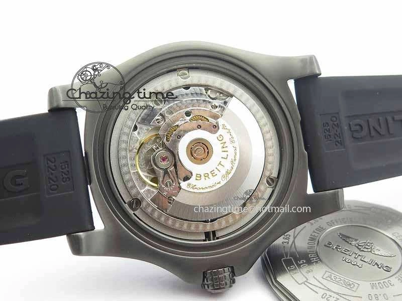 Avenger GMT DLC GF Best Edition Black Sticks Marker Dial On Rubber Strap A2836