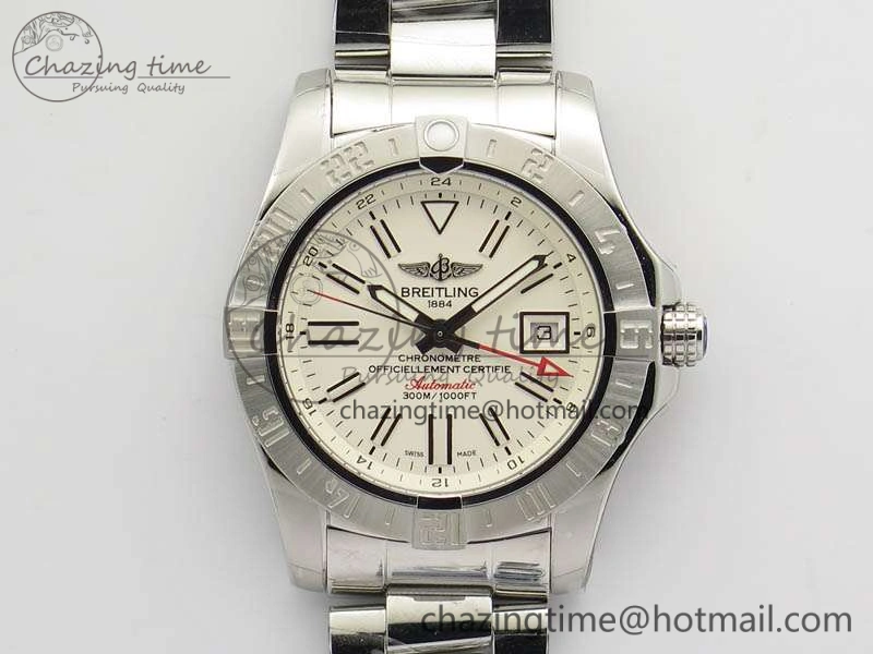 Avenger GMT SS GF 1-1 Best Edition White Sticks Marker Dial On SS Bracelet A2836