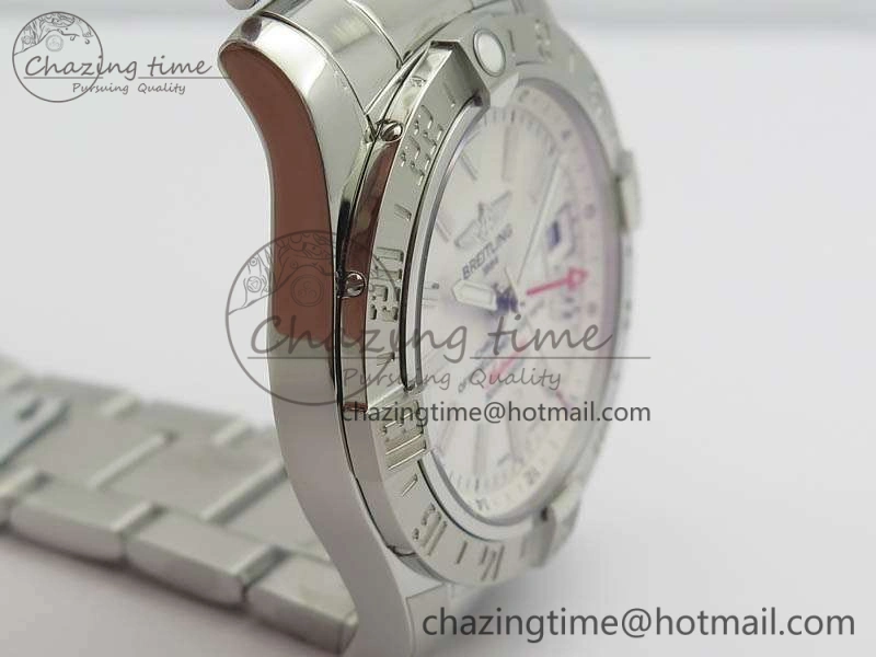 Avenger GMT SS GF 1-1 Best Edition White Sticks Marker Dial On SS Bracelet A2836