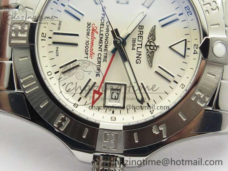 Avenger GMT SS GF 1-1 Best Edition White Sticks Marker Dial On SS Bracelet A2836