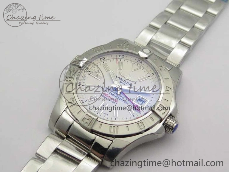 Avenger GMT SS GF 1-1 Best Edition White Sticks Marker Dial On SS Bracelet A2836