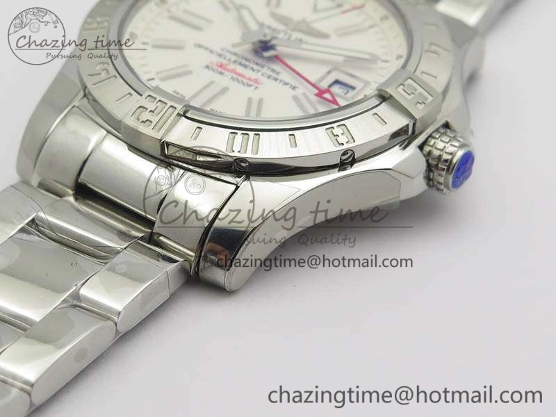 Avenger GMT SS GF 1-1 Best Edition White Sticks Marker Dial On SS Bracelet A2836