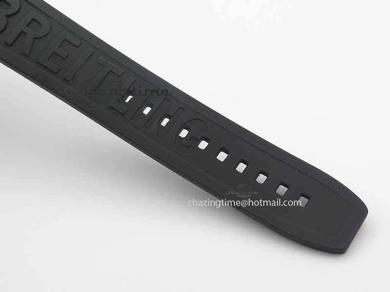 Avenger GMT SS GF 1:1 Best Edition Black Sticks Marker Dial On Rubber Strap A2836