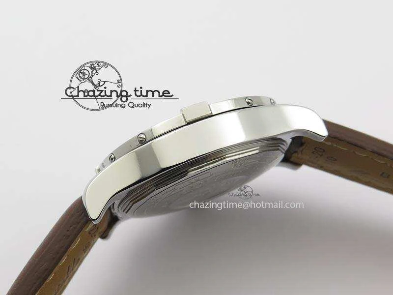 Avenger II GMT SS Black Dial Arabic Numerals Markers On Leather Strap A2836