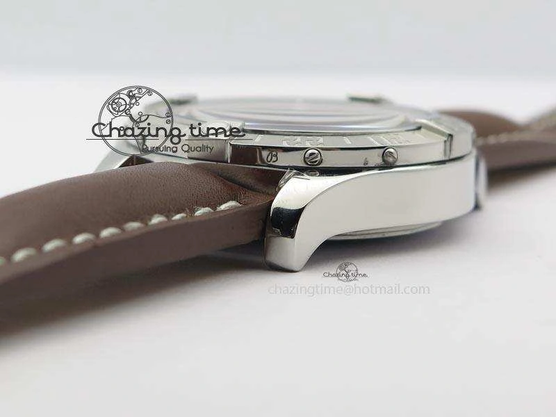 Avenger II GMT SS Black Dial On Brown Leather Strap A2836
