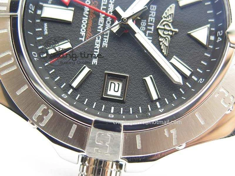 Avenger II GMT SS Black Dial On Rubber Strap A2836