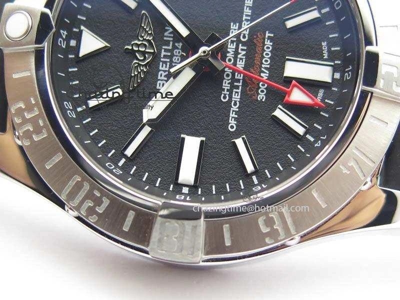 Avenger II GMT SS Black Dial On Rubber Strap A2836