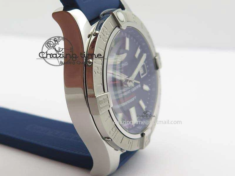 Avenger II GMT SS Blue Dial On Blue Rubber Strap A2836