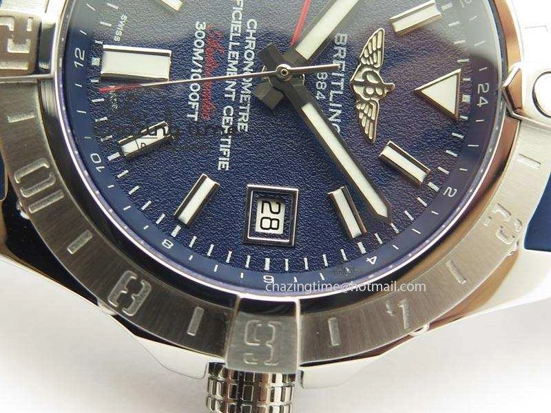Avenger II GMT SS Blue Dial On Blue Rubber Strap A2836