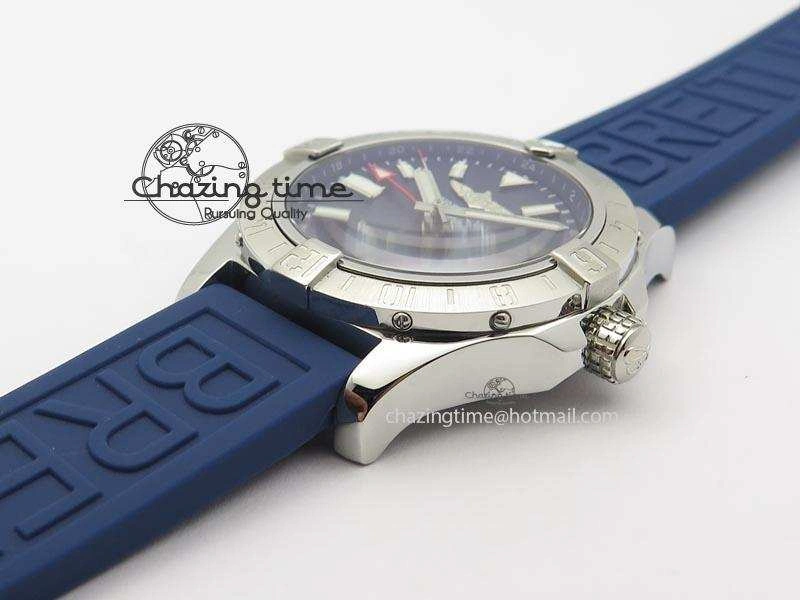 Avenger II GMT SS Blue Dial On Blue Rubber Strap A2836