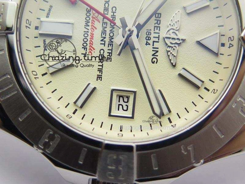 Avenger II GMT SS Cream Dial On Brown Leather Strap A2836