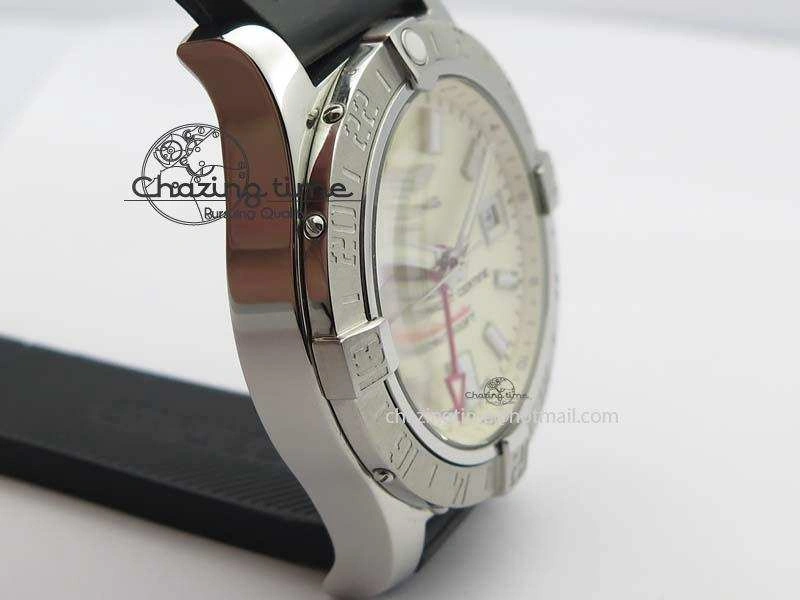 Avenger II GMT SS Cream Dial On Rubber Strap A2836