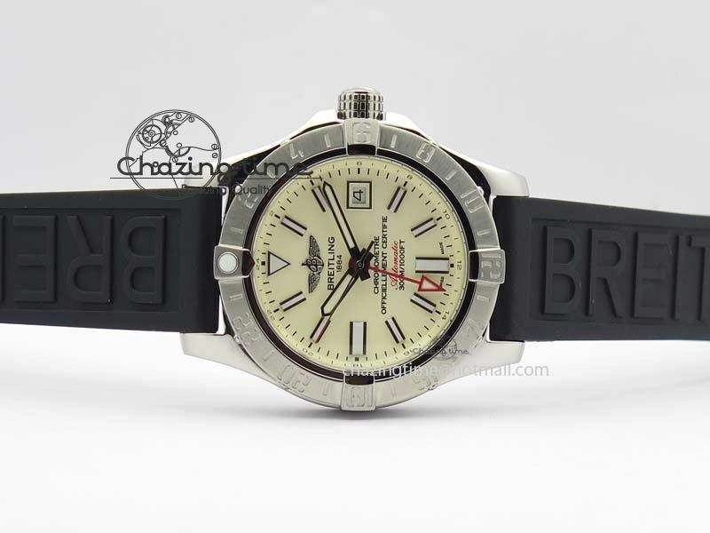 Avenger II GMT SS Cream Dial On Rubber Strap A2836