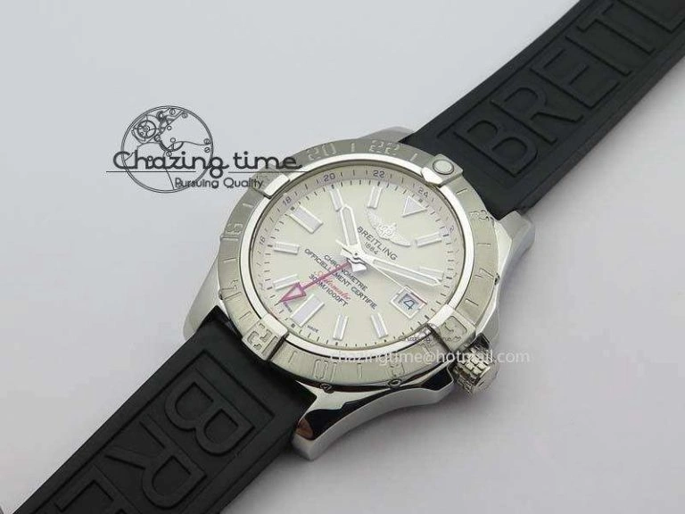 Avenger II GMT SS Cream Dial On Rubber Strap A2836