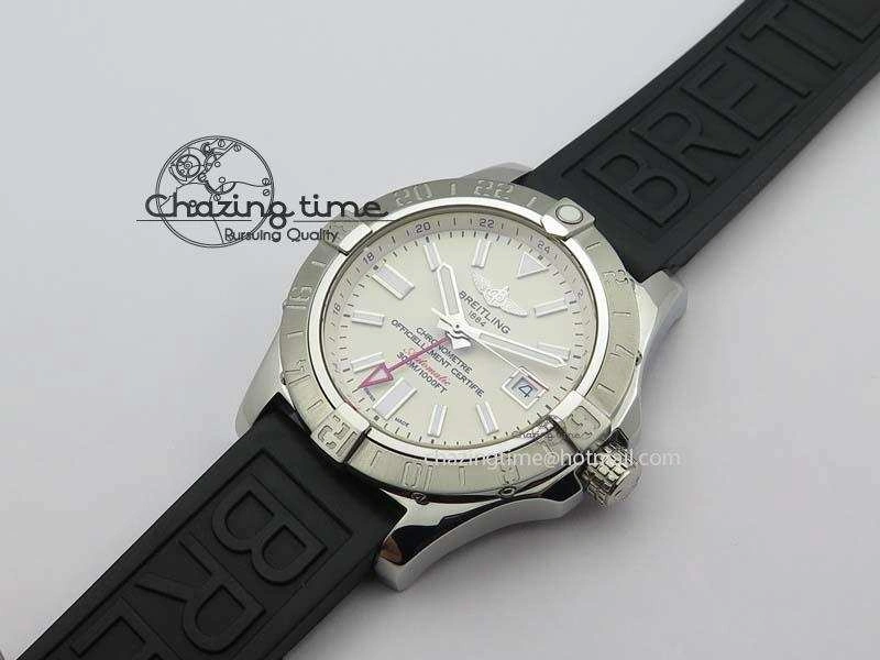 Avenger II GMT SS Cream Dial On Rubber Strap A2836