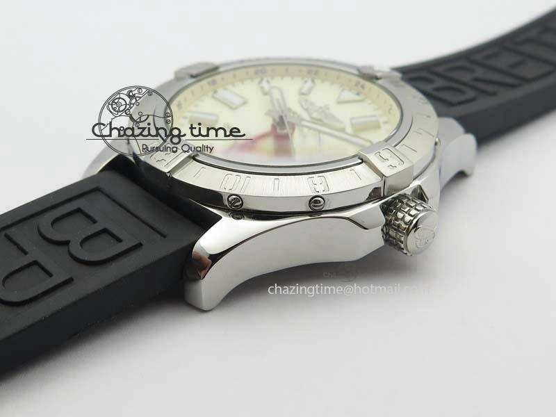 Avenger II GMT SS Cream Dial On Rubber Strap A2836