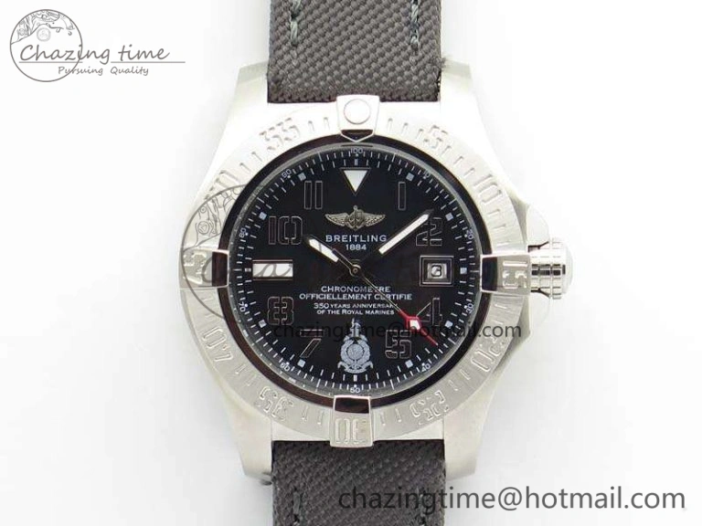 Avenger II Seawolf 350 Years SS 1:1 Best Edition Black Dial On Nylon Strap A2836