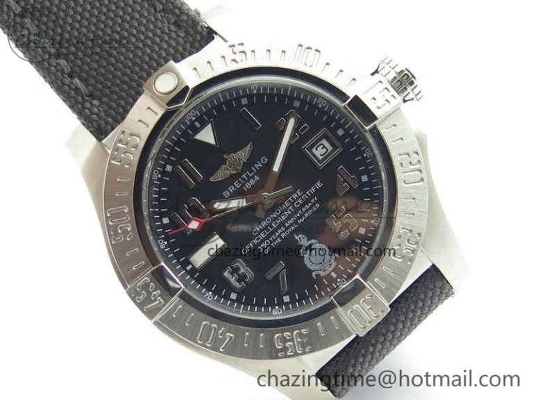 Avenger II Seawolf 350 Years SS 1:1 Best Edition Black Dial On Nylon Strap A2836