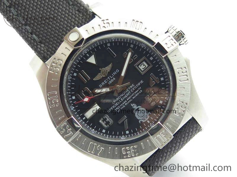 Avenger II Seawolf 350 Years SS 1:1 Best Edition Black Dial On Nylon Strap A2836