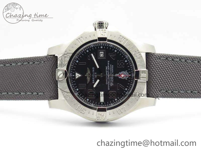 Avenger II Seawolf 350 Years SS 1:1 Best Edition Black Dial On Nylon Strap A2836