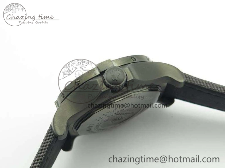 Avenger II Seawolf DLC Best Edition Black CF Dial On Nylon Strap A2836 (Free Leather Strap) V2