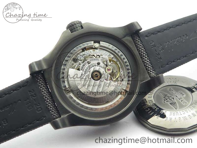 Avenger II Seawolf DLC Best Edition Black CF Dial On Nylon Strap A2836 (Free Leather Strap) V2