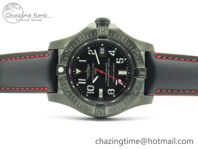 Avenger II Seawolf DLC Best Edition Black Dial On Leather Strap A2836(Free Leather Strap) V2
