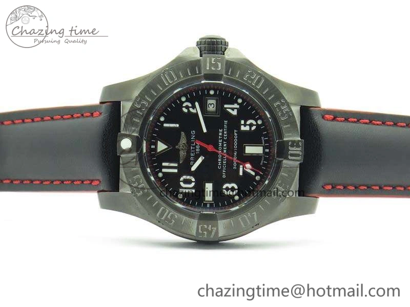Avenger II Seawolf DLC Best Edition Black Dial On Leather Strap A2836(Free Leather Strap) V2