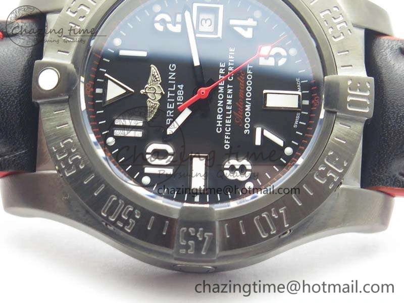 Avenger II Seawolf DLC Best Edition Black Dial On Leather Strap A2836(Free Leather Strap) V2