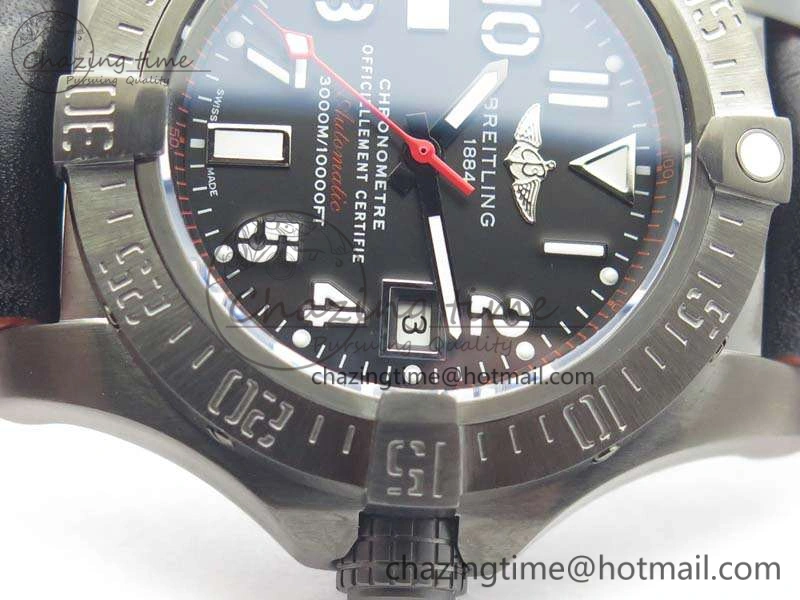 Avenger II Seawolf DLC Best Edition Black Dial On Leather Strap A2836(Free Leather Strap) V2