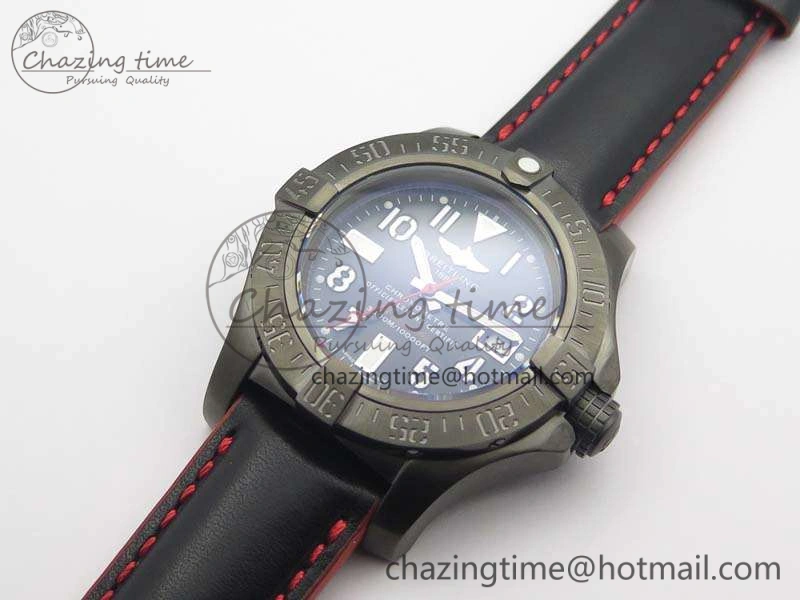 Avenger II Seawolf DLC Best Edition Black Dial On Leather Strap A2836(Free Leather Strap) V2